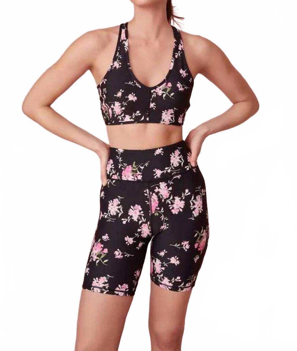 NEW LOVESHACKFANCY solange aurora nights bra in black floral